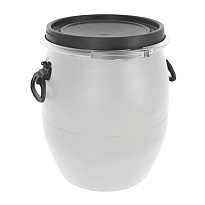 Бочка пластиковая 48 л с хомутом белая в Актау