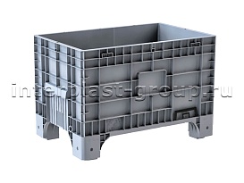 Контейнер iBox сплошной на ножках серый в Актау