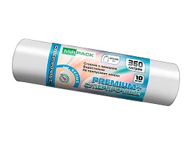 Мешки для мусора 360 л, белые, в рулоне 10 шт., ПВД 65 мкм, 1400х1000 мм, PREMIUM+, 3601015302 в Актау