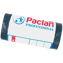 Мешки для мусора 35 л, черный, в рулоне 50 шт., ПНД, 6,2 мкм, 600х500 мм, PACLAN Professional, 604077 в Актау