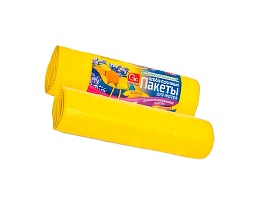 Мешки для мусора 35 л, ароматизированные, Лимон, желтые, в рулоне 10 шт., ПНД, 12 мкм, 560х530 мм, GRIFON Aroma, 101-080 Li в Актау