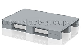 Поддон пластиковый сплошной (усилен 3 трубами) с бортиками серый в Актау