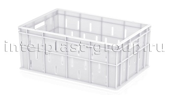 Ящик для молока, мяса, овощей и фруктов малая перфорация дно сплошное белый в Актау Ящик для молока, мяса, овощей и фруктов малая перфорация дно сплошное белый в Актау