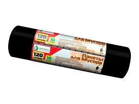 Мешки для мусора 120 л, черные, в рулоне 10 шт., ПНД, 12 мкм, 1100х700 мм, MIRPACK Classik, 1201011 в Актау Мешки для мусора 120 л, черные, в рулоне 10 шт., ПНД, 12 мкм, 1100х700 мм, MIRPACK Classik, 1201011 в Актау