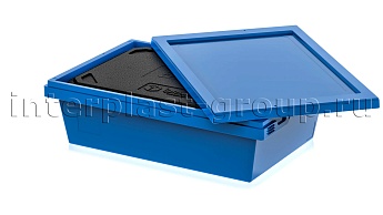 Изотермический контейнер KV 6416 в сборе с крышкой голубой в Актау Изотермический контейнер KV 6416 в сборе с крышкой голубой в Актау