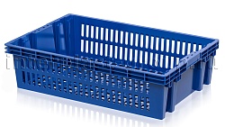 Пластиковый ящик для овощей, фруктов и хлеба Евролоток синий