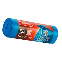 Мешки для мусора 160 л, синие, в рулоне 10 шт., ПВД, 21 мкм, 1200х870 мм, PACLAN Big&Strong, 604075 в Актау Мешки для мусора 160 л, синие, в рулоне 10 шт., ПВД, 21 мкм, 1200х870 мм, PACLAN Big&Strong, 604075 в Актау