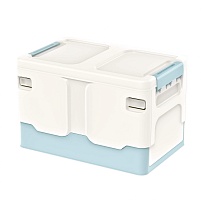 Ящик пластиковый складной белый, дно голубое, 370х240х240 мм в Актау
