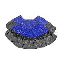 Бахилы сине-черные 1000 шт (500 пар), 54 мкм, двойная подошва, с одной резинкой, Прочные+ в Актау