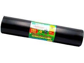 Мешки для мусора 280 л, ароматизированные, черные, в рулоне 10 шт., ПВД 110 мкм, 1400х930 мм, Добрыня, Dob28010black в Актау Мешки для мусора 280 л, ароматизированные, черные, в рулоне 10 шт., ПВД 110 мкм, 1400х930 мм, Добрыня, Dob28010black в Актау