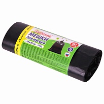 ММешки для мусора 60 л, черные, в рулоне 20 шт., ПНД, 8 мкм, 650х580 мм, Любаша, 608092 в Актау ММешки для мусора 60 л, черные, в рулоне 20 шт., ПНД, 8 мкм, 650х580 мм, Любаша, 608092 в Актау