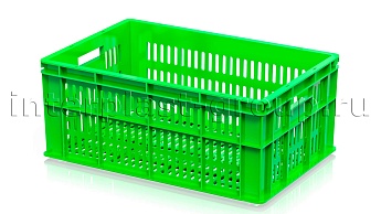 Ящик для молока, мяса, овощей и фруктов большая перфорация дно перфорированное светло-зеленый в Актау Ящик для молока, мяса, овощей и фруктов большая перфорация дно перфорированное светло-зеленый в Актау
