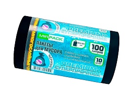 Мешки для мусора 100 л, черные, в рулоне 10 шт., ПВД, 70 мкм, 1000х600 мм, PREMIUM+, 1001076 в Актау Мешки для мусора 100 л, черные, в рулоне 10 шт., ПВД, 70 мкм, 1000х600 мм, PREMIUM+, 1001076 в Актау