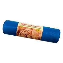 Мешки для мусора 100 л, с завязками, синие, в рулоне 10 шт., ПВД, 40 мкм, 840х670 мм, Концепция Быта Vitalux, 604933 в Актау Мешки для мусора 100 л, с завязками, синие, в рулоне 10 шт., ПВД, 40 мкм, 840х670 мм, Концепция Быта Vitalux, 604933 в Актау