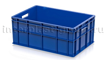 Ящик для молока, мяса, овощей и фруктов сплошной синий в Актау