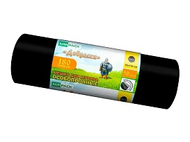 Мешки для мусора 180 л, ароматизированные, черные, в рулоне 10 шт., ПВД, 100 мкм, 1100х930 мм, Добрыня, Dob18010black в Актау Мешки для мусора 180 л, ароматизированные, черные, в рулоне 10 шт., ПВД, 100 мкм, 1100х930 мм, Добрыня, Dob18010black в Актау